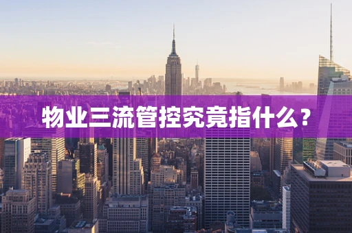物业三流管控究竟指什么？