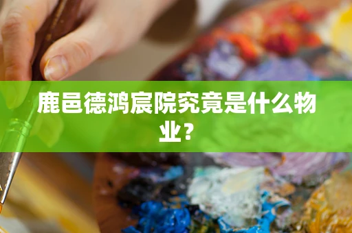 鹿邑德鸿宸院究竟是什么物业？