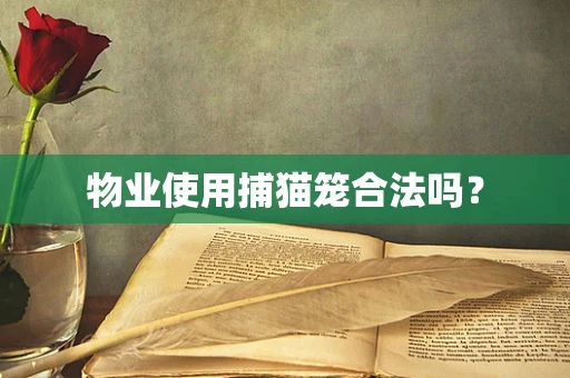 物业使用捕猫笼合法吗？
