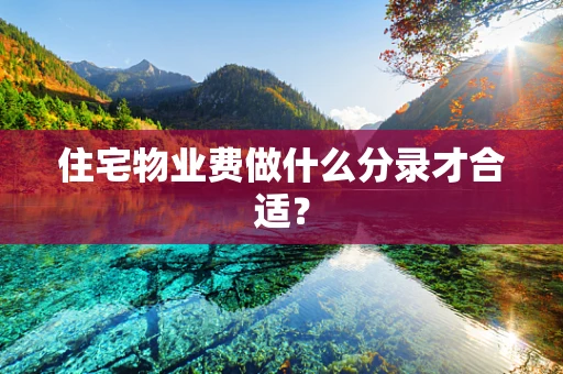住宅物业费做什么分录才合适？