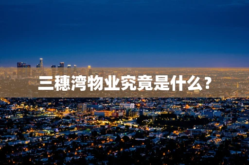 三穗湾物业究竟是什么？