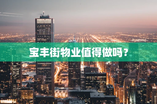 宝丰街物业值得做吗？