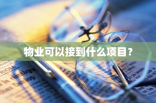 物业可以接到什么项目？
