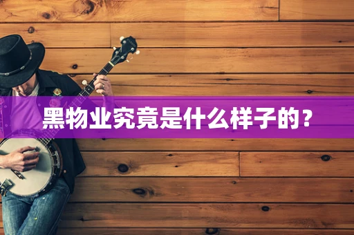 黑物业究竟是什么样子的？