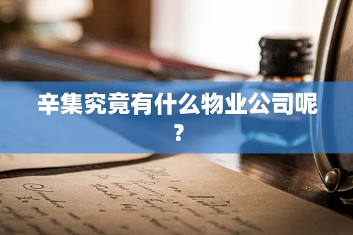 辛集究竟有什么物业公司呢？