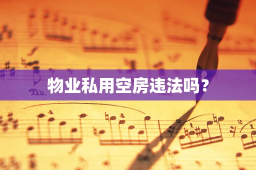 物业私用空房违法吗？