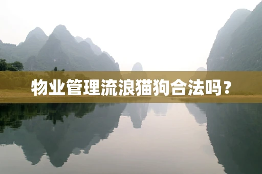 物业管理流浪猫狗合法吗？