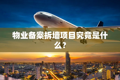 物业备案拆墙项目究竟是什么？