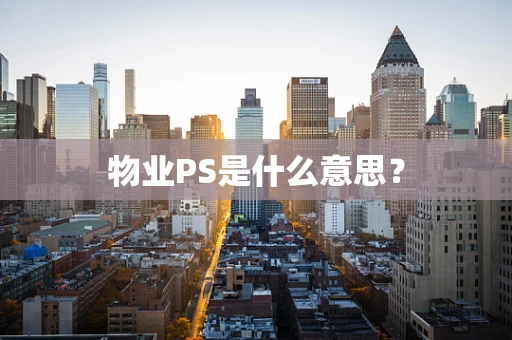 物业PS是什么意思？