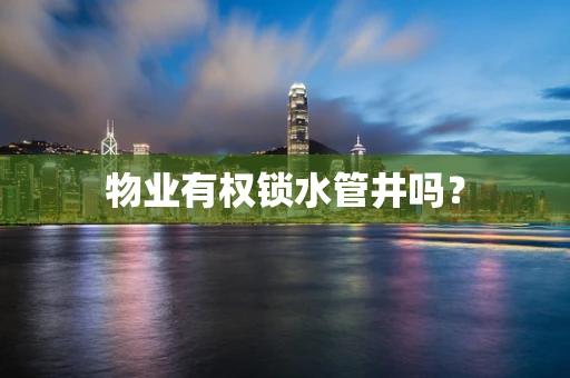 物业有权锁水管井吗？