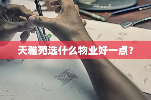 天雅苑选什么物业好一点？