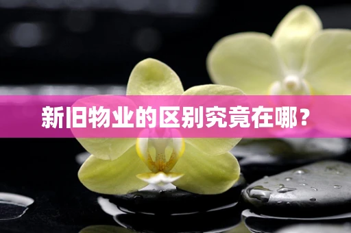 新旧物业的区别究竟在哪？