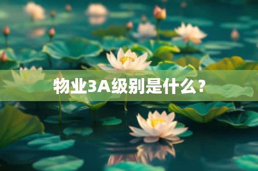 物业3A级别是什么？